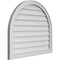 Ekena Millwork Round Top Surface Mount PVC Gable Vent w/ 2"W x 1-1/2"P Brickmould Frame, 32"W x 28"H GVPRT32X2802SN - alternate 2